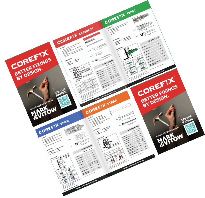 CoreFix Fixings Range